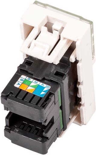 Вставка Lanmaster LAN-SIP-22U6-WH Mosaic 1xKeystone пластик (упак.:1шт) фото 2