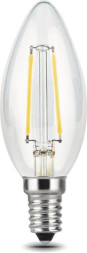 Лампа филам. Gauss 11Вт цок.:E14 свеча 220B 2700K св.свеч.бел.теп. C37 (упак.:10шт) (103801111) фото 1