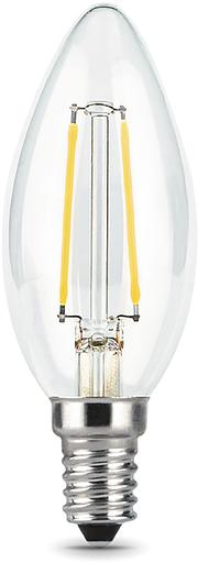 Лампа филам. Gauss 9Вт цок.:E14 свеча 220B 4100K св.свеч.бел.ней. C37 (упак.:10шт) (103801209) фото 1