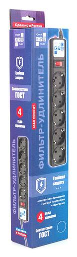 Сетевой удлинитель Powercube SPG5-7M 7м (5 розеток) черный (коробка) фото 5