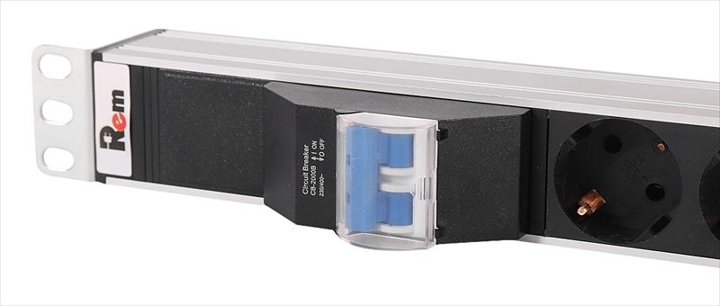 Вертикальный блок розеток Rem-32 без шнура с авт., инд., 20 IEC 60320 C13, 10 IEC 60320 C19, 32 А, алюм., 33-38U, колодка (R-32-20C13-10C19-A-I-1420-K) фото 1