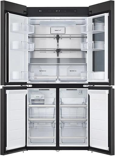 Холодильник LG GR-X24FQEKM бежевый/черный (трехкамерный) фото 3