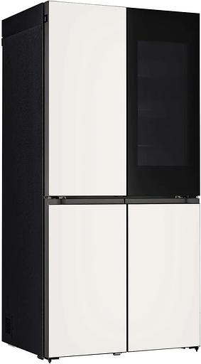 Холодильник LG GR-X24FQEKM бежевый/черный (трехкамерный) фото 4