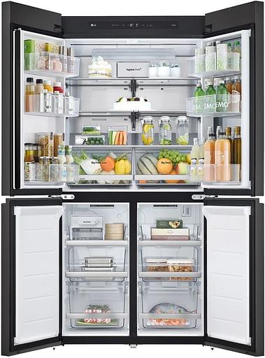 Холодильник LG GR-X24FQEKM бежевый/черный (трехкамерный) фото 5