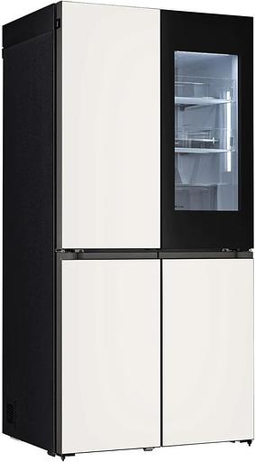 Холодильник LG GR-X24FQEKM бежевый/черный (трехкамерный) фото 6