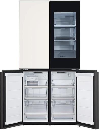 Холодильник LG GR-X24FQEKM бежевый/черный (трехкамерный) фото 9