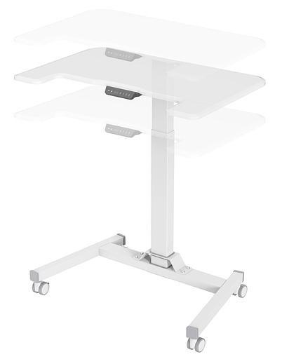 Стол для ноутбука Cactus VM-FDE101 столешница МДФ белый 80x60x123см (CS-FDE101WWT) фото 2