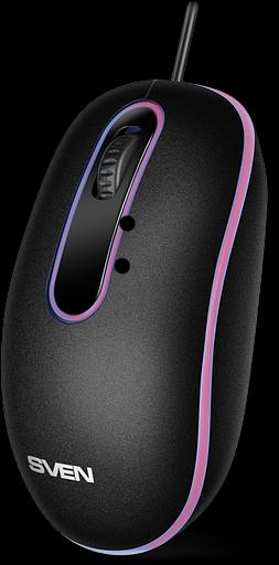 Мышь SVEN RX-90 чёрная (2+1кл., 1000 DPI, блист.) Sven SV-020644 фото 6