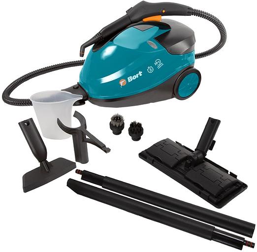 Пароочиститель напольный Bort BDR-2500-RR 2200Вт бирюзовый/черный фото 4