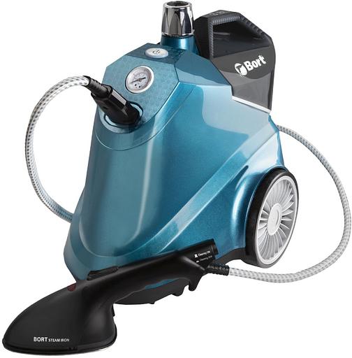 Отпариватель напольный Bort Pro Iron 2500Вт бирюзовый/черный фото 1