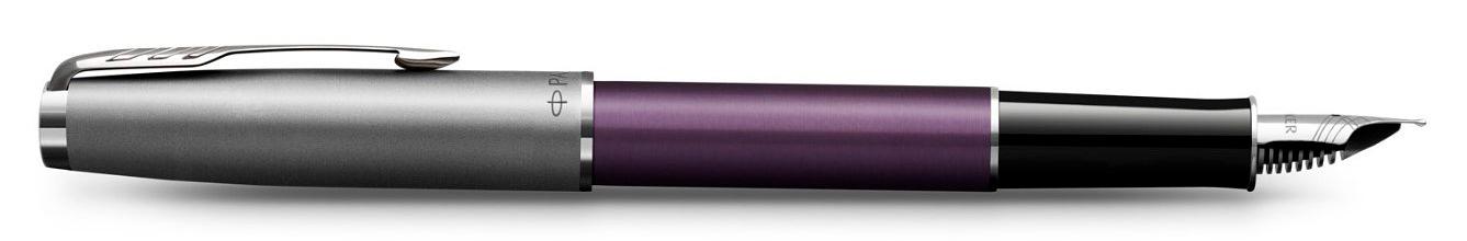 Ручка перьев. Parker Sonnet Essential SB F545 (CW2169366) LaqViolet CT F сталь нержавеющая подар.кор. фото 3