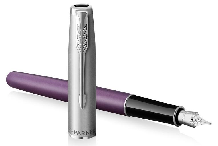 Ручка перьев. Parker Sonnet Essential SB F545 (CW2169366) LaqViolet CT F сталь нержавеющая подар.кор. фото 4