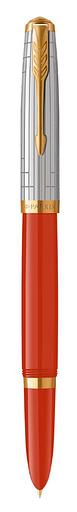 Ручка перьев. Parker 51 Premium (CW2169071) Red Rage GT F сталь нержавеющая подар.кор. фото 1