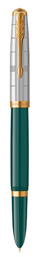 Ручка перьев. Parker 51 Premium (CW2169074) Forest Green GT F сталь нержавеющая подар.кор. фото 1