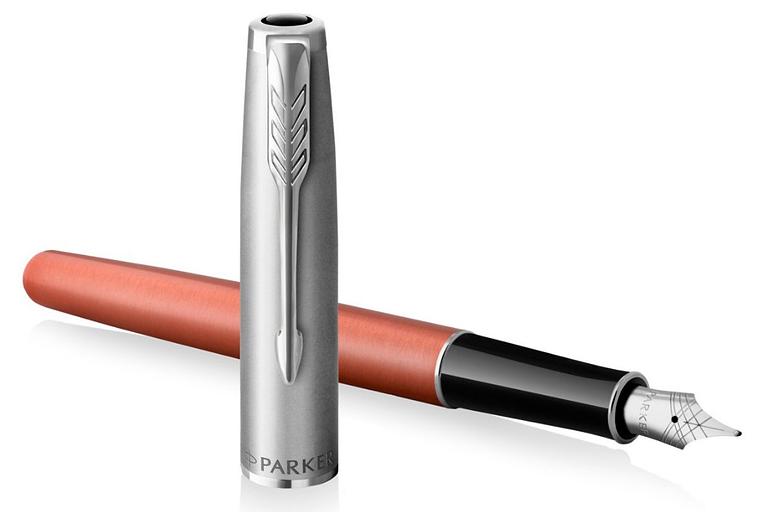 Ручка перьев. Parker Sonnet Essential SB F545 (CW2169228) LaqOrange CT F сталь нержавеющая подар.кор. фото 3