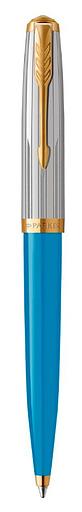 Ручка шариков. Parker 51 Premium (CW2169080) Turquoise GT M черн. черн. подар.кор. фото 1