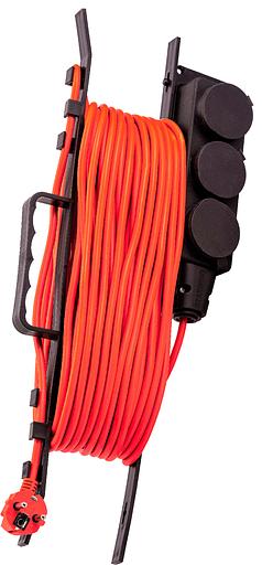 Удлинитель силовой Starwind ST-PS3.20/B-16 3x2.0кв.мм 3розет. 20м ПВС 16A пласт.рамка черный фото 1