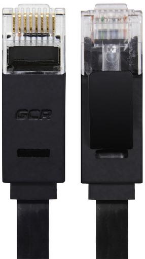 GCR Патч-корд 5.0m, кат.6, PROF, плоский,прямой, UTP, медь, черный, 30 AWG, ethernet high speed 10 Гбит/с, RJ45, T568B (GCR-LNC616-5.0m) фото 8