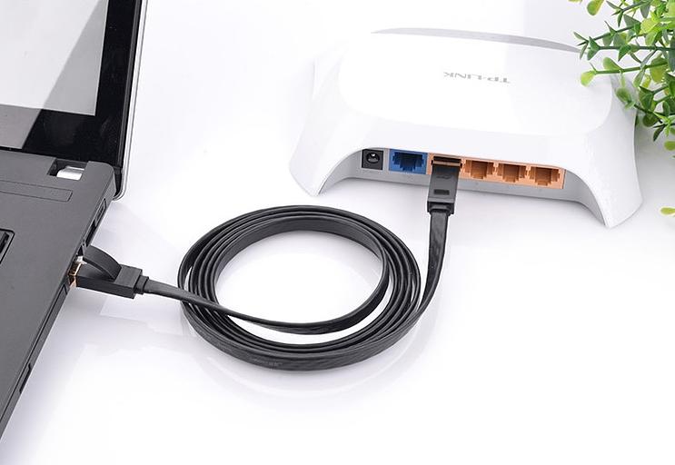 GCR Патч-корд 5.0m, кат.6, PROF, плоский,прямой, UTP, медь, черный, 30 AWG, ethernet high speed 10 Гбит/с, RJ45, T568B (GCR-LNC616-5.0m) фото 9