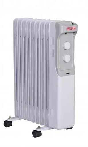 Радиатор масляный Ресанта ОМ-12А 2500Вт белый фото 1
