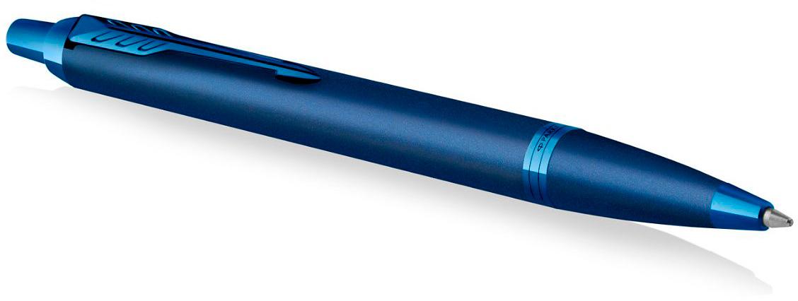 Ручка шариков. Parker IM Monochrome K328 (CW2172966) Blue PVD M син. черн. подар.кор. фото 2