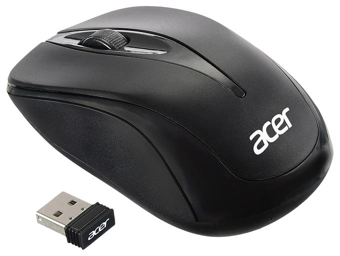 Мышь Acer OMR131 черный оптическая (1000dpi) беспроводная USB для ноутбука (3but) фото 3