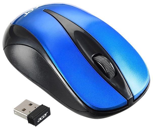 Мышь Acer OMR132 синий/черный оптическая (1000dpi) беспроводная USB для ноутбука (3but) фото 3