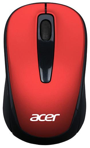 Мышь Acer OMR136 красный оптическая (1000dpi) беспроводная USB для ноутбука (3but) фото 1