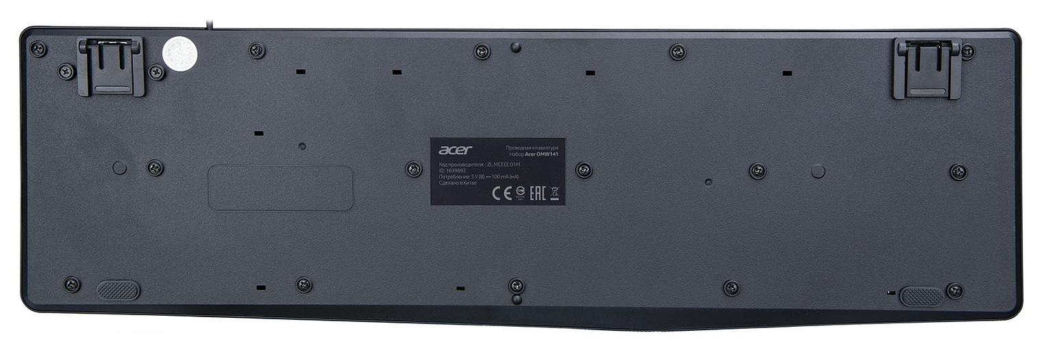 Клавиатура + мышь Acer OMW141 клав:черный мышь:черный USB фото 3