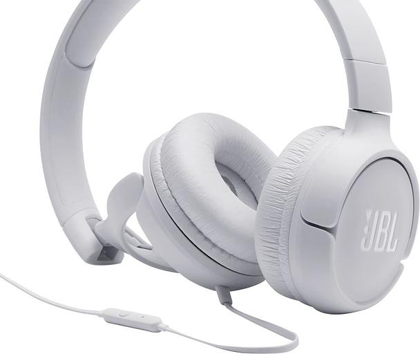 Гарнитура накладные JBL Tune 500 1.187м белый проводные оголовье (JBLT500WHT) фото 4