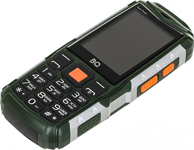 Мобильный телефон BQ 2430 Tank Power 32Mb зеленый/серебристый моноблок 2Sim 2.4" 240x320 0.3Mpix GSM900/1800 GSM1900 MP3 FM microSD max32Gb фото 5