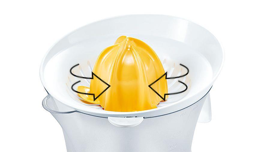 Соковыжималка цитрусовая Bosch MCP3500N 21Вт рез.сок.:800мл. белый фото 3