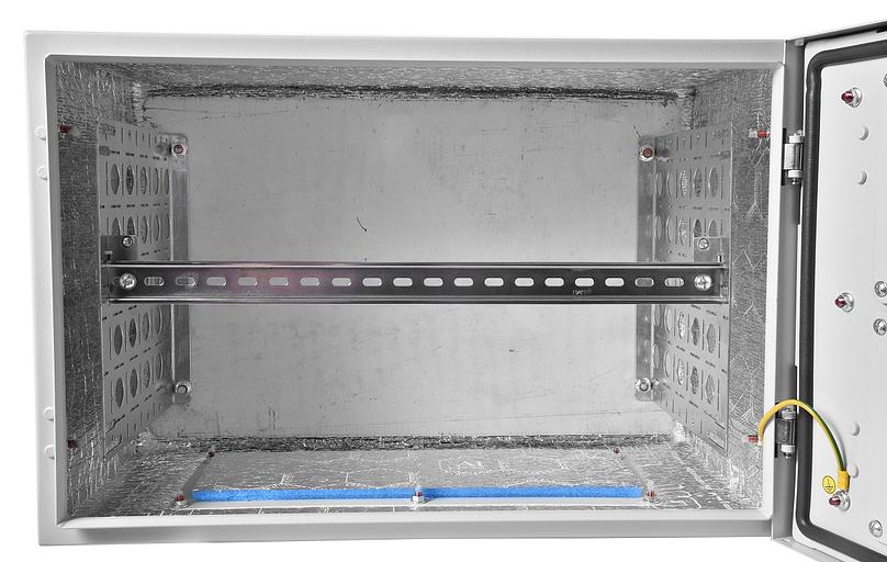 Шкаф коммутационный ЦМО (ШТВ-Н-18.6.3-4ААА) настенный 18U 600x330мм пер.дв.металл несъемные 57кг серый IP65 уличный всепогодный фото 2