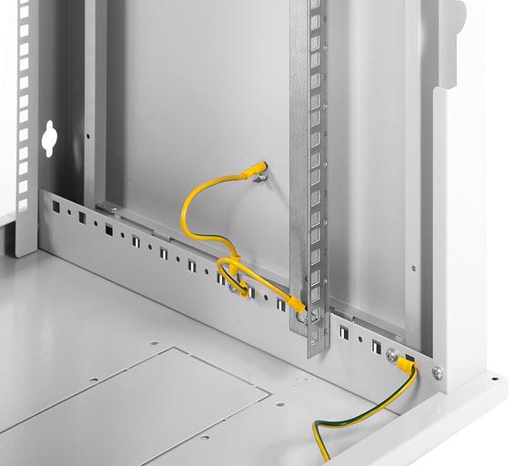 Шкаф коммутационный ЦМО ШРН-ЭКОНОМ (ШРН-Э-12.500-9005) настенный 12U 600x520мм пер.дв.стекл 75кг черный 470мм фото 4