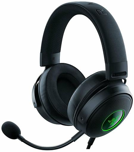 Наушники с микрофоном Razer Kraken V3 HyperSense черный 2м мониторные оголовье (RZ04-03770100-R3M1) фото 1
