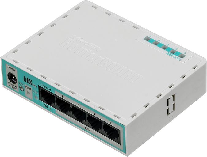 Маршрутизатор 10/100M 5PORT HEX LITE RB750R2 MIKROTIK фото 2