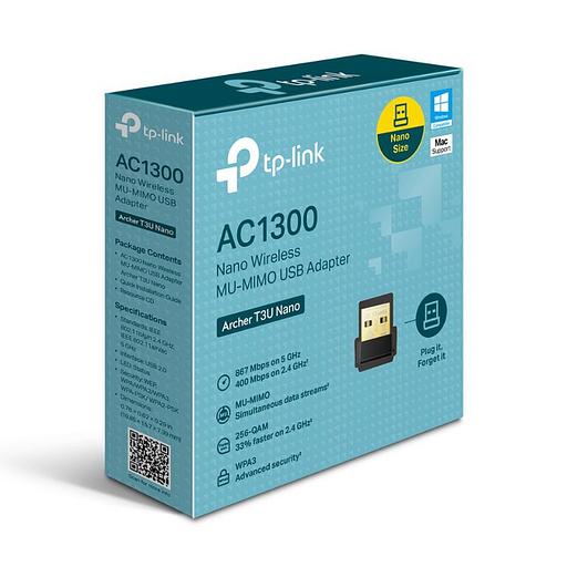 Archer T3U Nano AC1300 Двухдиапазонный компактный Wi-Fi USB-адаптер фото 4