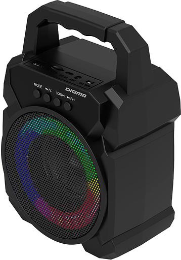 Колонка порт. Digma D-PS1500 черный 10W 1.0 BT 10м 500mAh (SP1500B) фото 4