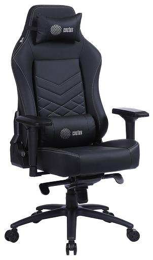 Кресло игровое Cactus CS-CHR-0112BL-M черный с подголов. фото 1