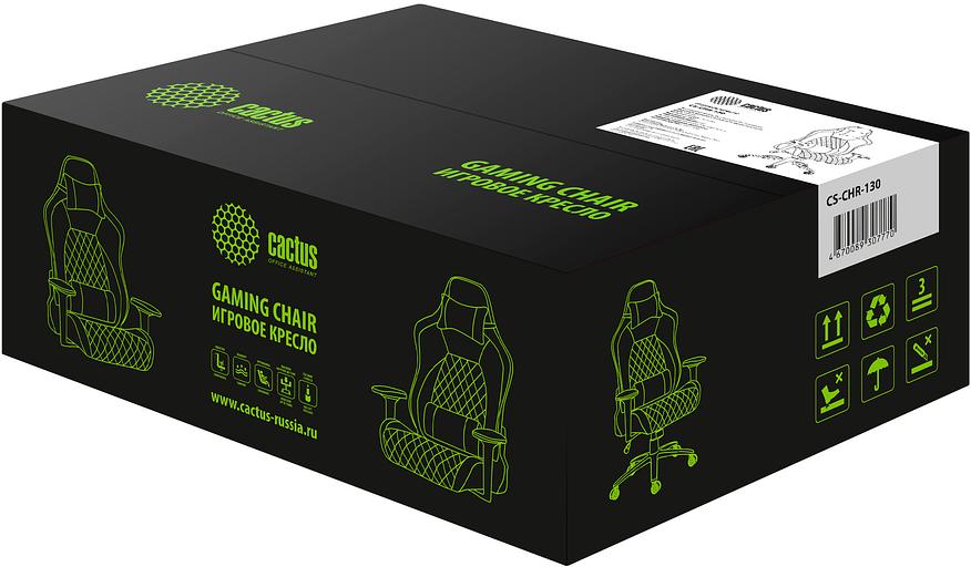 Кресло игровое Cactus CS-CHR-130-M черный с подголов. фото 10