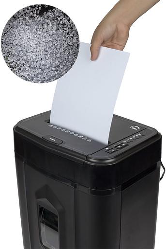 Шредер Heleos АП23-4 черный с автоподачей (секр.P-4) фрагменты 145лист. 23лтр. скрепки скобы пл.карты фото 3