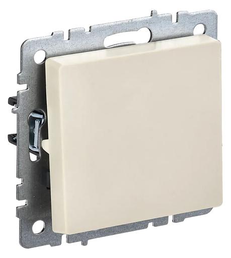 Выключатель IEK Brite ВС10-1-0-БрКр скрыт. 1кл. бежевый (упак.:1шт) (BR-V10-0-10-K10) фото 1