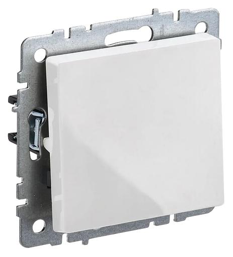 Выключатель IEK Brite ВС10-1-6-БрБ скрыт. 1кл. проходной белый (упак.:1шт) (BR-V12-0-10-K01) фото 1