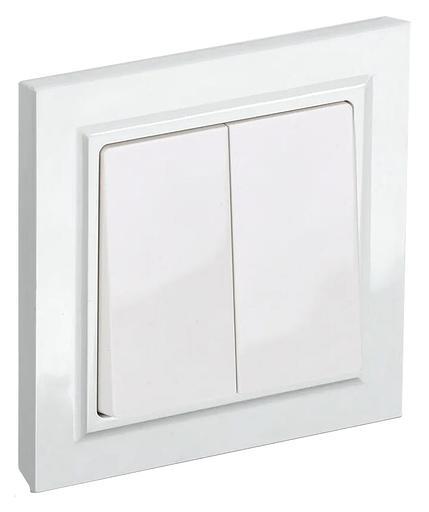 Выключатель IEK Brite скрыт. 2кл. белый (упак.:1шт) (BR-V20-0-10-K01-F) фото 1