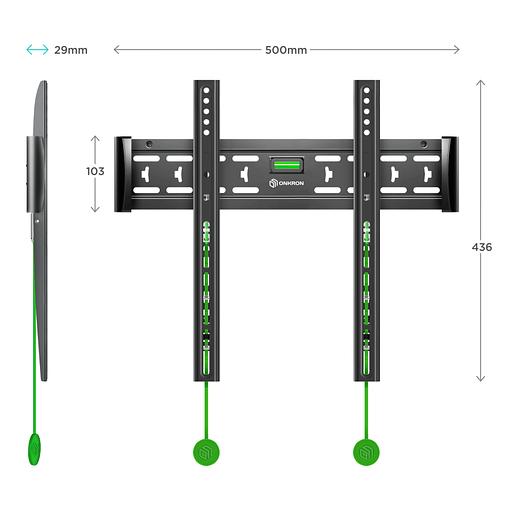 Фиксированный кронштейн ONKRON FM5 чёрный фото 5