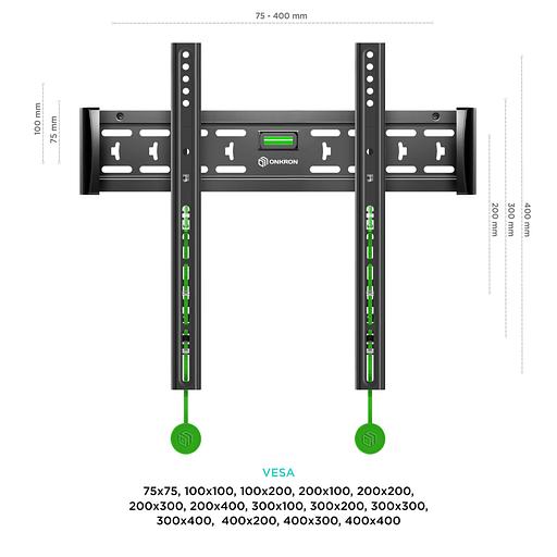 Фиксированный кронштейн ONKRON FM5 чёрный фото 6