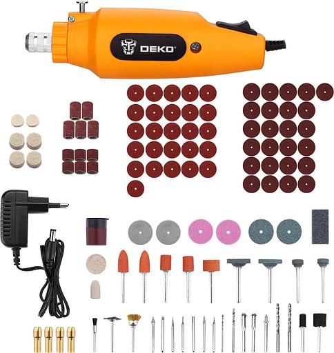 Гравер Deko DKRT150 в кейсе+110 аксессуаров 150Вт насадок:110 кейс фото 3