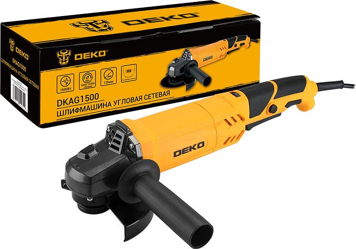 Углошлифовальная машина Deko DKAG1500 1500Вт 12000об/мин рез.шпин.:M14 d=125мм фото 3