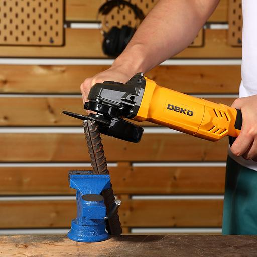 Углошлифовальная машина Deko DKAG1500 1500Вт 12000об/мин рез.шпин.:M14 d=125мм фото 7