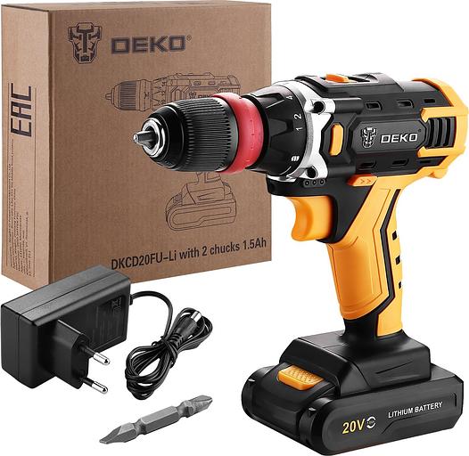 Дрель-шуруповерт Deko DKCD20FU-Li аккум. патрон:быстрозажимной (063-4176) фото 4